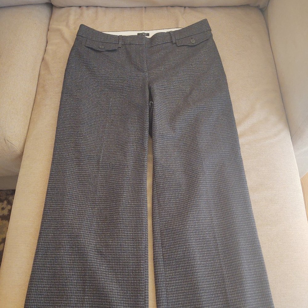 LOFT Navy wide-leg trouser